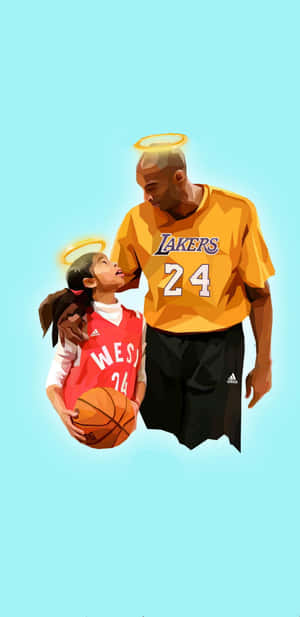 Kobe And Gigi Bryant, A Father-daughter Bond Like No Other Wallpaper