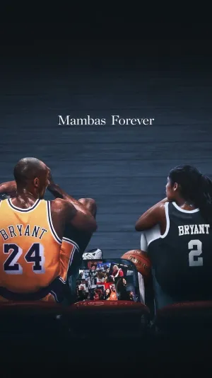 Kobe Bryant And Gigi Bryant: Father-daughter Bond On The Basketball Court Wallpaper