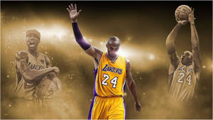 Kobe Bryant Shining In The Spotlight Wallpaper