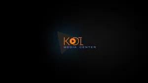 Kodi Logo On Black Background Wallpaper