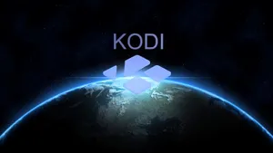 Kodi Logo Over Planet Hd Wallpaper