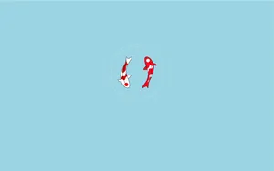 Koi Fishes Plain Aesthetic Wallpaper