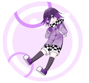 Kokichi Ouma Purple Chibi Art Wallpaper