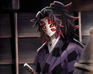 'kokushibo - From The Anime Series Demon Slayer: Kimetsu No Yaiba' Wallpaper