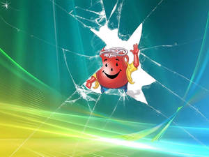 Kool-aid Man Cracked Screen Wallpaper