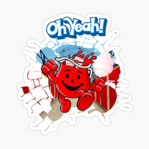 Kool Aid Man Enjoying Cotton Candy Wallpaper