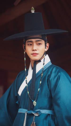 Korean Actor Ahn Hyo Seop Wearing Traditional Hanbok Wallpaper