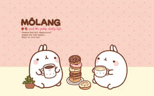 Korean Kawaii Bunny Aesthetic Computer Wallpaper