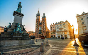 Krakow Old Town In Poland Wallpaper