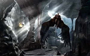 Kratos Fighting To The Death In God Of War 3 Wallpaper