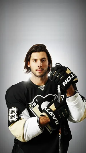 Kris Letang Ice Hockey Player Portrait Wallpaper