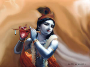 Krishna Iphone Krishna Playing Bansuri Wallpaper