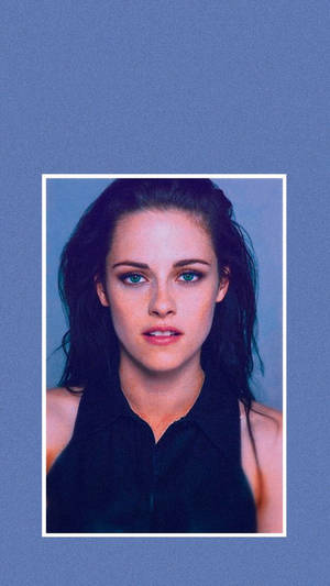 Kristen Stewart Captivating In Blue Wallpaper