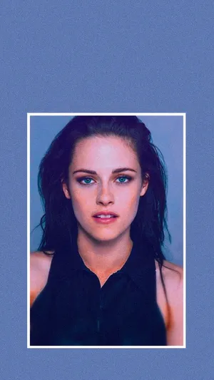 Kristen Stewart Captivating In Blue Wallpaper