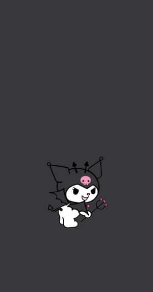 Kuromi Iphone Plain Black Wallpaper