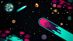 Kurzgesagt Asteroids Wallpaper