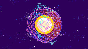 Kurzgesagt Planet Core Wallpaper