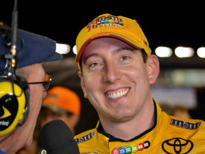 Kyle Busch Smiling At Interview Wallpaper