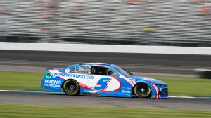 Kyle Larson’s Blue Sports Car Wallpaper