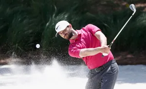 Kyle Stanley Skillfully Navigating A Sand Bunker Wallpaper