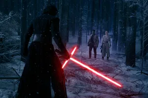 Kylo Ren Set To Engage In Big Street Fight With Finn And Rey Wallpaper