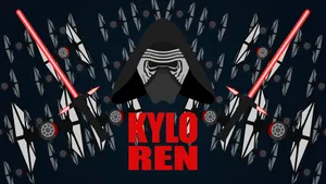 Kylo Ren Wielding A Lightsaber In Star Wars Episode Viii - The Last Jedi Wallpaper