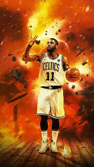 Kyrie Irving In Fire Wallpaper