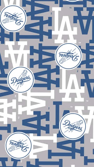 L A Dodgers Logo Pattern Wallpaper