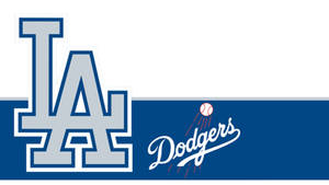 La Dodgers Logo Blue White Wallpaper