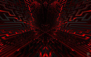 Labyrinth Glowing In Cool Red Wallpaper