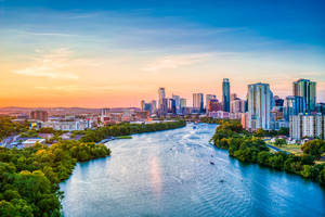 Lady Bird Lake Downtown Austin Texas Wallpaper