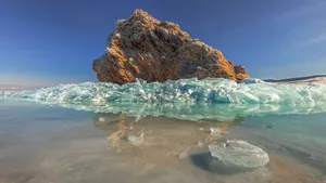 Lake Baikal Icy Wave Wallpaper
