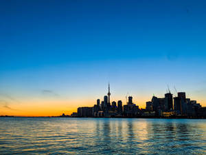 Lake Ontario Buildings And Sunrise Wallpaper