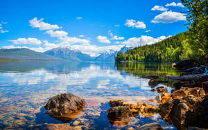 Lake Water Glacier National Park Wallpaper