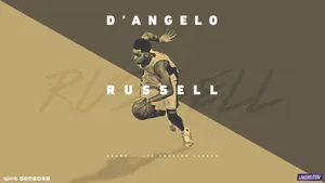 Lakers Hd D'angelo Rusell Gray Brown Wallpaper