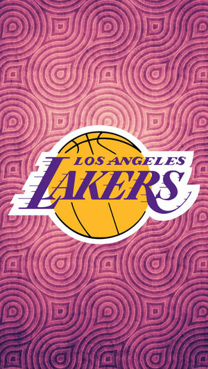 Lakers Iphone With Pink Swirls Wallpaper