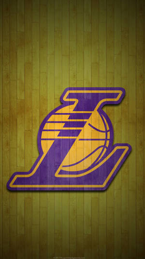 Lakers Iphone With Wooden Floor Wallpaper