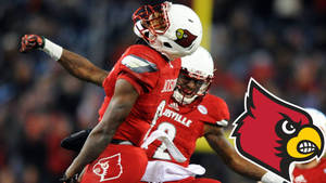 Lamar Jackson Louisville Cardinals Logo Wallpaper