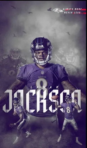 Lamar Jackson Purple Themed Ravens Wallpaper