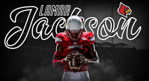 Lamar Jackson White Stylised Name Wallpaper