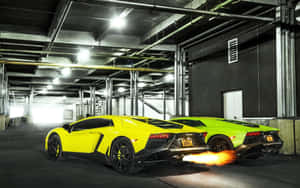 Lamborghini Aventador Exhaust Flames Wallpaper