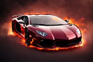 Lamborghini Aventador Flames Wallpaper