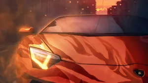 Lamborghini Huracan Flames Reflection Wallpaper