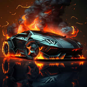 Lamborghini Inferno Artwork Wallpaper