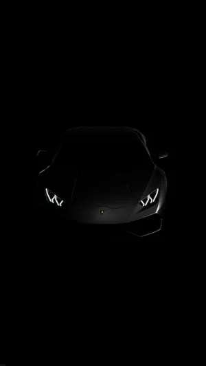 Lamborghini Iphone Black Aesthetic Hidden In Shadows Wallpaper