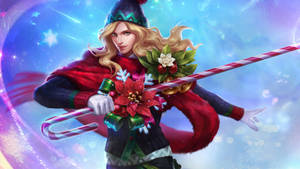 Lancelot Mobile Legend Christmas Carnival Skin Wallpaper