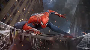 Landing Spider Man Pfp Wallpaper