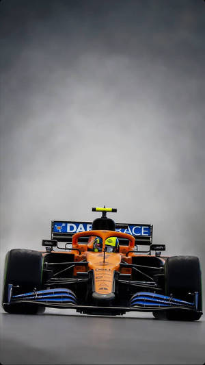 Lando Norris Smoky Background Wallpaper