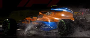 Lando Norris’ Wet Car Wallpaper