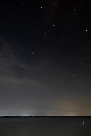 Landscape Silhouette Black Stars Wallpaper